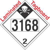 Inhalation Hazard Class 2.3 UN3168 Tagboard DOT Placard