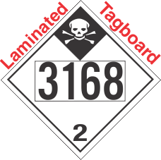 Inhalation Hazard Class 2.3 UN3168 Tagboard DOT Placard