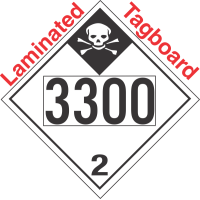 Inhalation Hazard Class 2.3 UN3300 Tagboard DOT Placard