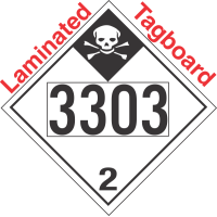 Inhalation Hazard Class 2.3 UN3303 Tagboard DOT Placard