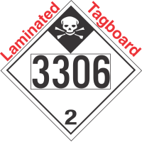 Inhalation Hazard Class 2.3 UN3306 Tagboard DOT Placard