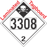 Inhalation Hazard Class 2.3 UN3308 Tagboard DOT Placard