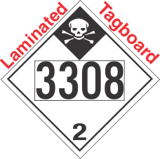 Inhalation Hazard Class 2.3 UN3308 Tagboard DOT Placard