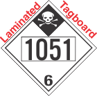 Inhalation Hazard Class 6.1 UN1051 Tagboard DOT Placard