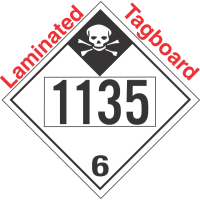 Inhalation Hazard Class 6.1 UN1135 Tagboard DOT Placard