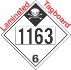 Inhalation Hazard Class 6.1 UN1163 Tagboard DOT Placard