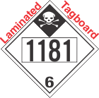 Inhalation Hazard Class 6.1 UN1181 Tagboard DOT Placard