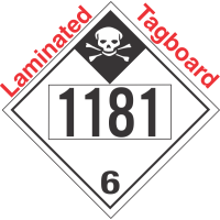 Inhalation Hazard Class 6.1 UN1181 Tagboard DOT Placard