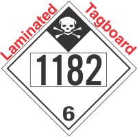 Inhalation Hazard Class 6.1 UN1182 Tagboard DOT Placard