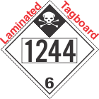 Inhalation Hazard Class 6.1 UN1244 Tagboard DOT Placard