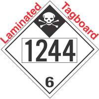 Inhalation Hazard Class 6.1 UN1244 Tagboard DOT Placard