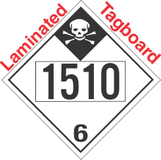 Inhalation Hazard Class 6.1 UN1510 Tagboard DOT Placard