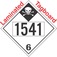 Inhalation Hazard Class 6.1 UN1541 Tagboard DOT Placard