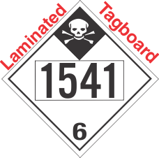 Inhalation Hazard Class 6.1 UN1541 Tagboard DOT Placard
