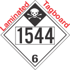 Inhalation Hazard Class 6.1 UN1544 Tagboard DOT Placard