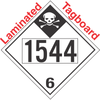 Inhalation Hazard Class 6.1 UN1544 Tagboard DOT Placard