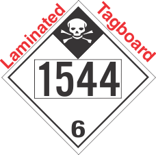 Inhalation Hazard Class 6.1 UN1544 Tagboard DOT Placard