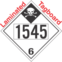 Inhalation Hazard Class 6.1 UN1545 Tagboard DOT Placard