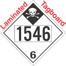 Inhalation Hazard Class 6.1 UN1546 Tagboard DOT Placard
