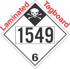 Inhalation Hazard Class 6.1 UN1549 Tagboard DOT Placard