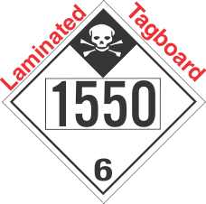 Inhalation Hazard Class 6.1 UN1550 Tagboard DOT Placard
