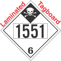 Inhalation Hazard Class 6.1 UN1551 Tagboard DOT Placard