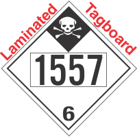 Inhalation Hazard Class 6.1 UN1557 Tagboard DOT Placard