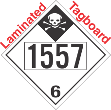 Inhalation Hazard Class 6.1 UN1557 Tagboard DOT Placard