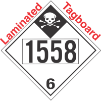 Inhalation Hazard Class 6.1 UN1558 Tagboard DOT Placard