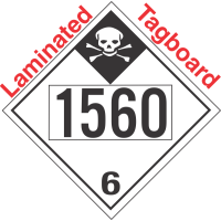 Inhalation Hazard Class 6.1 UN1560 Tagboard DOT Placard