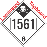 Inhalation Hazard Class 6.1 UN1561 Tagboard DOT Placard