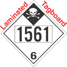 Inhalation Hazard Class 6.1 UN1561 Tagboard DOT Placard
