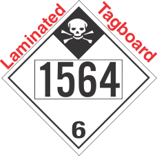 Inhalation Hazard Class 6.1 UN1564 Tagboard DOT Placard
