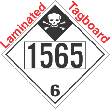 Inhalation Hazard Class 6.1 UN1565 Tagboard DOT Placard
