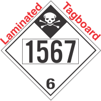 Inhalation Hazard Class 6.1 UN1567 Tagboard DOT Placard