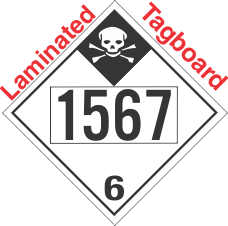 Inhalation Hazard Class 6.1 UN1567 Tagboard DOT Placard
