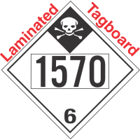 Inhalation Hazard Class 6.1 UN1570 Tagboard DOT Placard