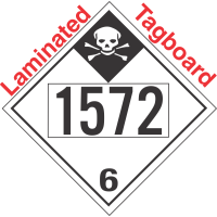 Inhalation Hazard Class 6.1 UN1572 Tagboard DOT Placard