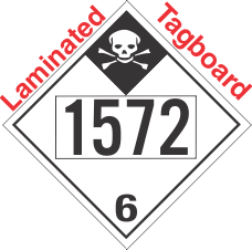 Inhalation Hazard Class 6.1 UN1572 Tagboard DOT Placard