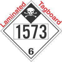 Inhalation Hazard Class 6.1 UN1573 Tagboard DOT Placard