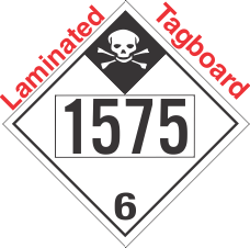 Inhalation Hazard Class 6.1 UN1575 Tagboard DOT Placard