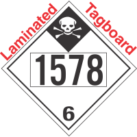 Inhalation Hazard Class 6.1 UN1578 Tagboard DOT Placard