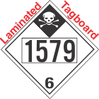 Inhalation Hazard Class 6.1 UN1579 Tagboard DOT Placard