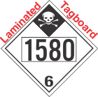 Inhalation Hazard Class 6.1 UN1580 Tagboard DOT Placard