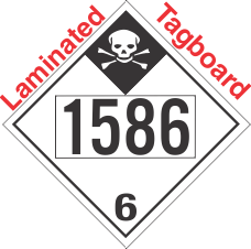 Inhalation Hazard Class 6.1 UN1586 Tagboard DOT Placard
