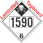 Inhalation Hazard Class 6.1 UN1590 Tagboard DOT Placard