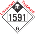 Inhalation Hazard Class 6.1 UN1591 Tagboard DOT Placard