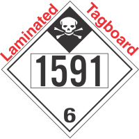 Inhalation Hazard Class 6.1 UN1591 Tagboard DOT Placard