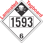 Inhalation Hazard Class 6.1 UN1593 Tagboard DOT Placard