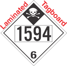 Inhalation Hazard Class 6.1 UN1594 Tagboard DOT Placard